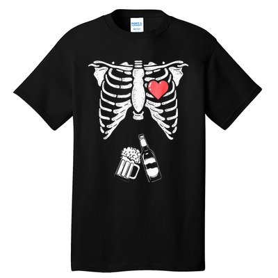 Skeleton Beer Xray Pregnancy Announcement Dad Tall T-Shirt