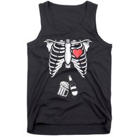 Skeleton Beer Xray Pregnancy Announcement Dad Tank Top