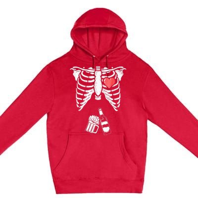 Skeleton Beer Xray Pregnancy Announcement Dad Premium Pullover Hoodie