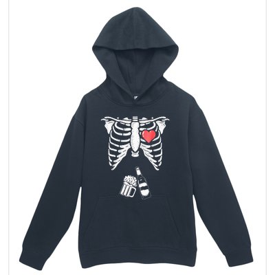 Skeleton Beer Xray Pregnancy Announcement Dad Urban Pullover Hoodie