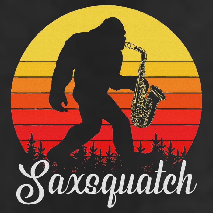 Saxsquatch Bigfoot Yeti Play On Words Cool Comfort Performance Bucket Hat