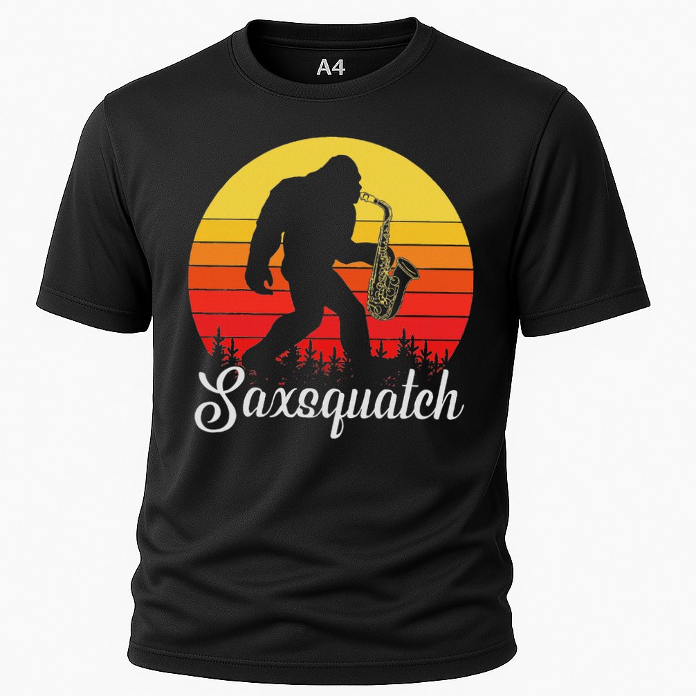 Saxsquatch Bigfoot Yeti Play On Words Performance Shirt