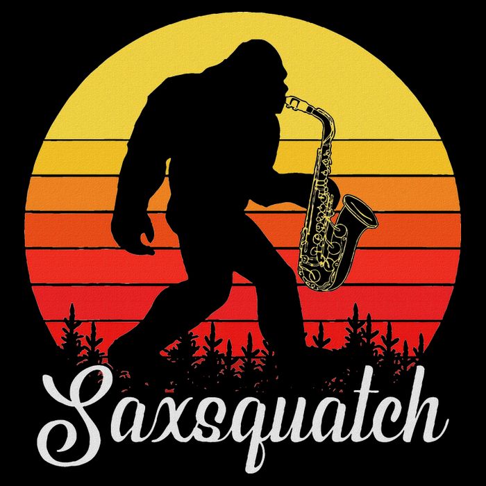 Saxsquatch Bigfoot Yeti Play On Words Cooling Performance Crew T-Shirt
