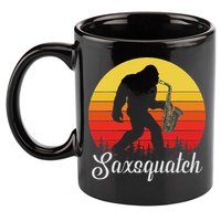 Saxsquatch Bigfoot Yeti Play On Words 11oz C Handle Ceramic Mug