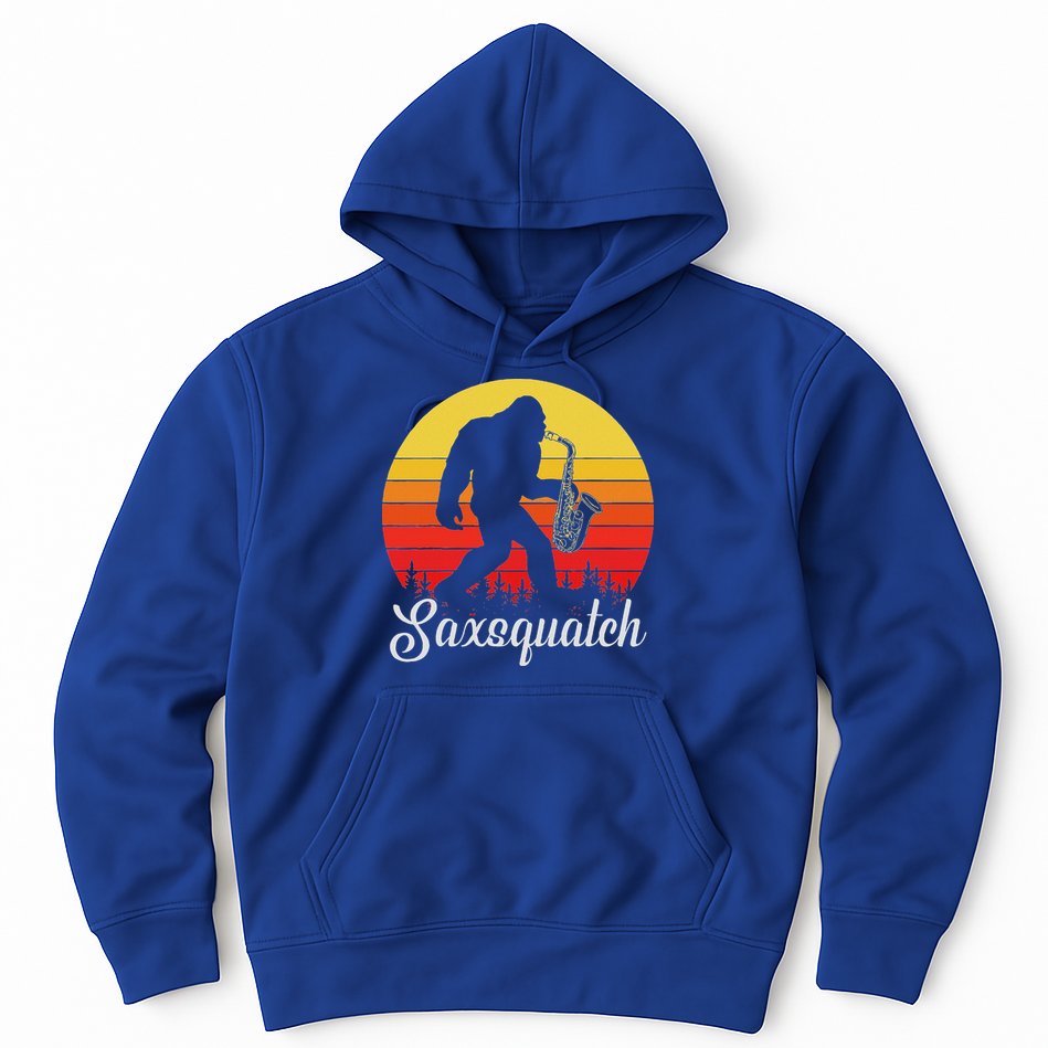 Saxsquatch Bigfoot Yeti Play On Words Hoodie