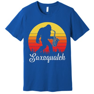Saxsquatch Bigfoot Yeti Play On Words Premium T-Shirt