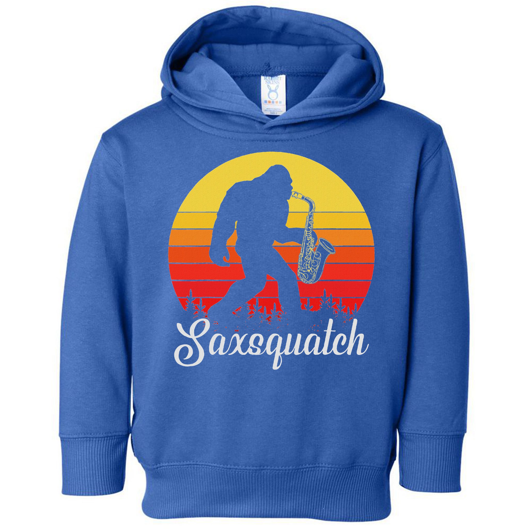 Saxsquatch Bigfoot Yeti Play On Words Toddler Hoodie