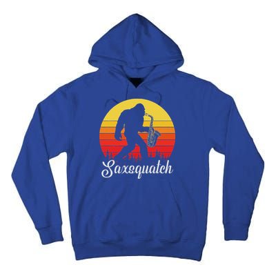 Saxsquatch Bigfoot Yeti Play On Words Tall Hoodie