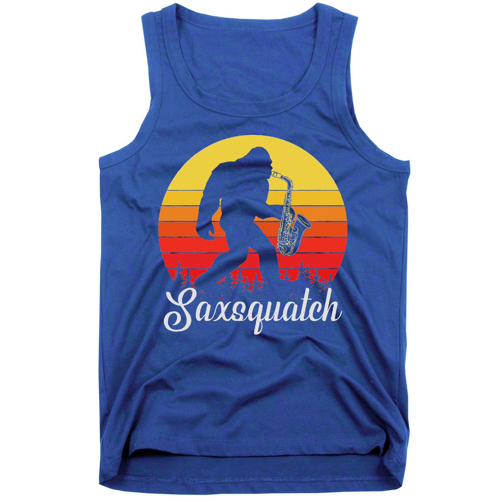 Saxsquatch Bigfoot Yeti Play On Words Tank Top