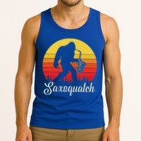 Saxsquatch Bigfoot Yeti Play On Words Tank Top