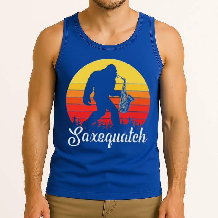 Saxsquatch Bigfoot Yeti Play On Words Tank Top