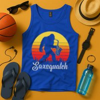 Saxsquatch Bigfoot Yeti Play On Words Tank Top