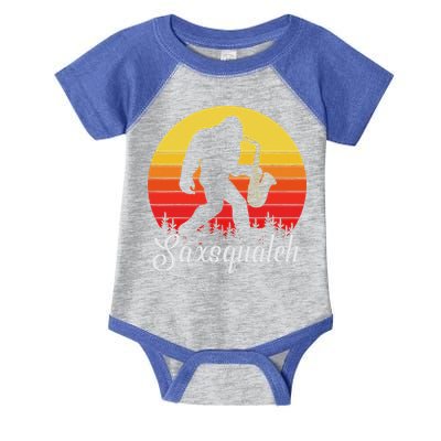 Saxsquatch Bigfoot Yeti Play On Words Infant Baby Jersey Bodysuit