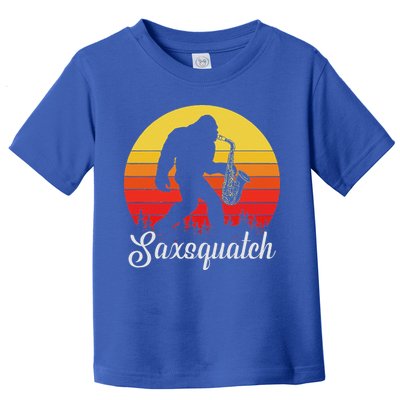 Saxsquatch Bigfoot Yeti Play On Words Toddler T-Shirt