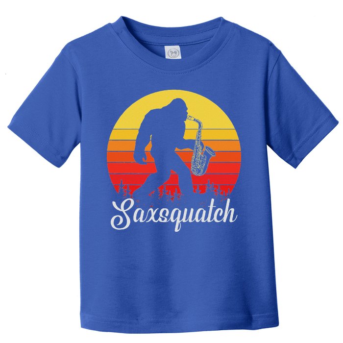 Saxsquatch Bigfoot Yeti Play On Words Toddler T-Shirt