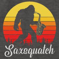 Saxsquatch Bigfoot Yeti Play On Words Vector Backpack