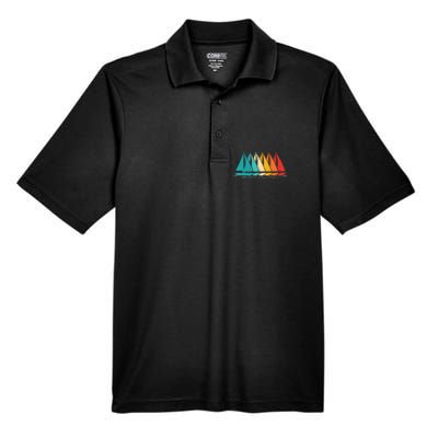 Sailing Boat Yacht Sailor Nautical Retro Sunset Sail Men's Origin Performance Piqué Polo