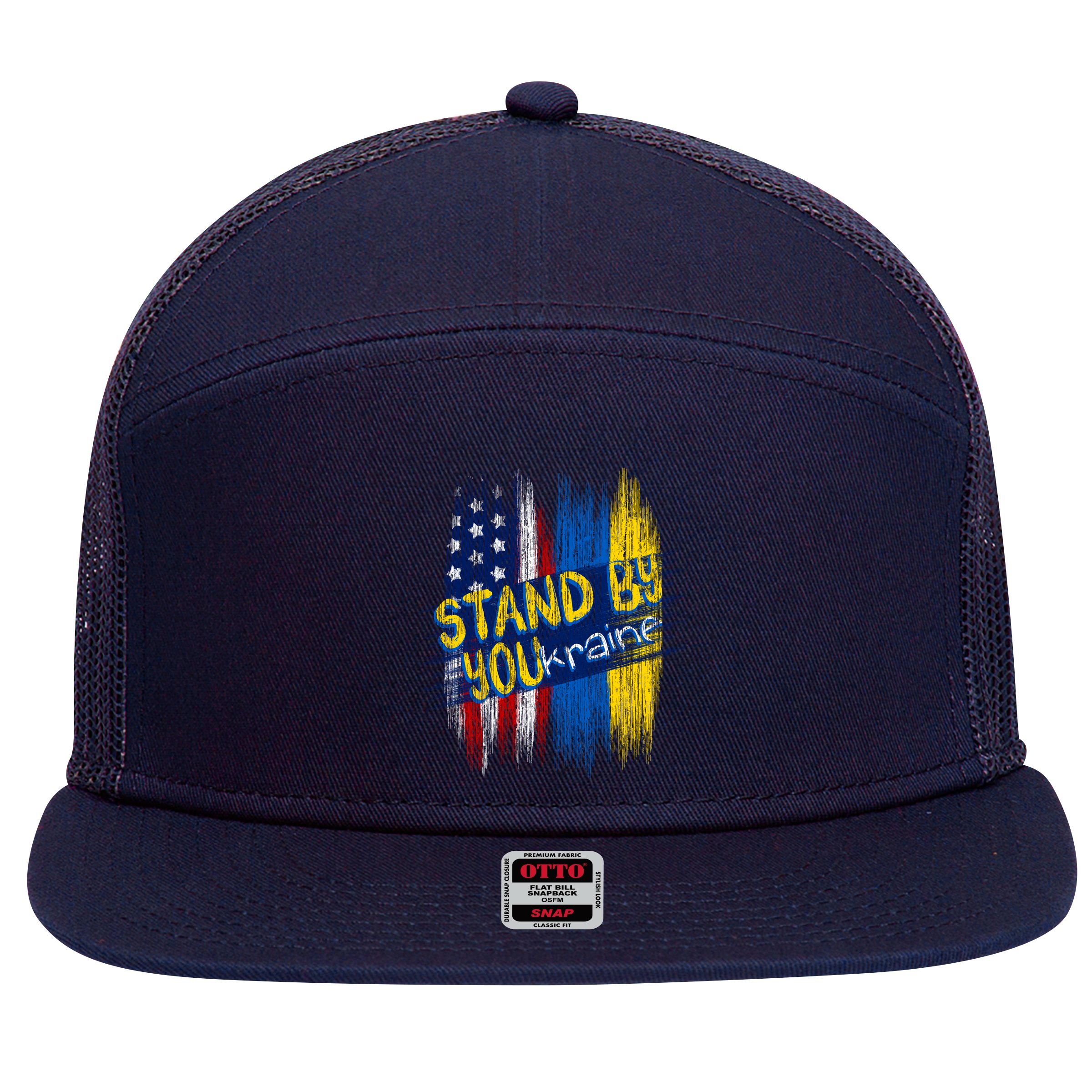 Stand By YOUkraine 7 Panel Mesh Trucker Snapback Hat