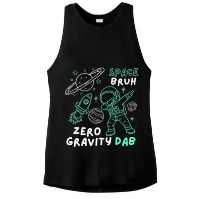 Space Bruh Zero Gravity Dab - Funny Astronaut Ladies PosiCharge Tri-Blend Wicking Tank