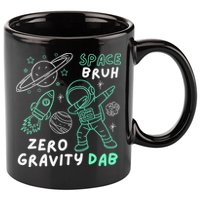 Space Bruh Zero Gravity Dab - Funny Astronaut 11oz C Handle Ceramic Mug