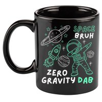 Space Bruh Zero Gravity Dab - Funny Astronaut 11oz C Handle Ceramic Mug