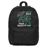 Space Bruh Zero Gravity Dab - Funny Astronaut 16 in Basic Backpack