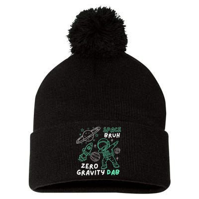 Space Bruh Zero Gravity Dab - Funny Astronaut Pom Pom 12in Knit Beanie