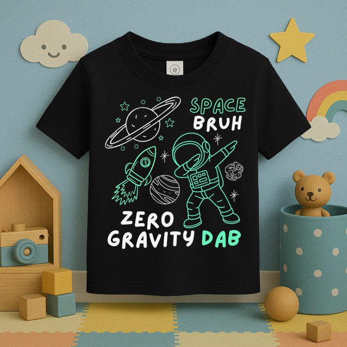 Space Bruh Zero Gravity Dab - Funny Astronaut Toddler T-Shirt