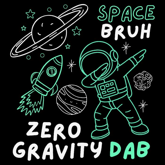 Space Bruh Zero Gravity Dab - Funny Astronaut Women's Crop Top Tee