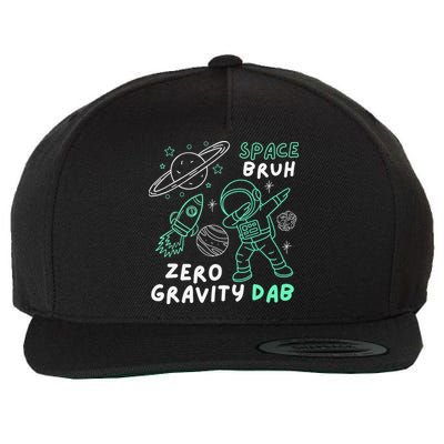 Space Bruh Zero Gravity Dab - Funny Astronaut Wool Snapback Cap