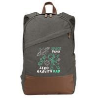 Space Bruh Zero Gravity Dab - Funny Astronaut Cotton Canvas Backpack