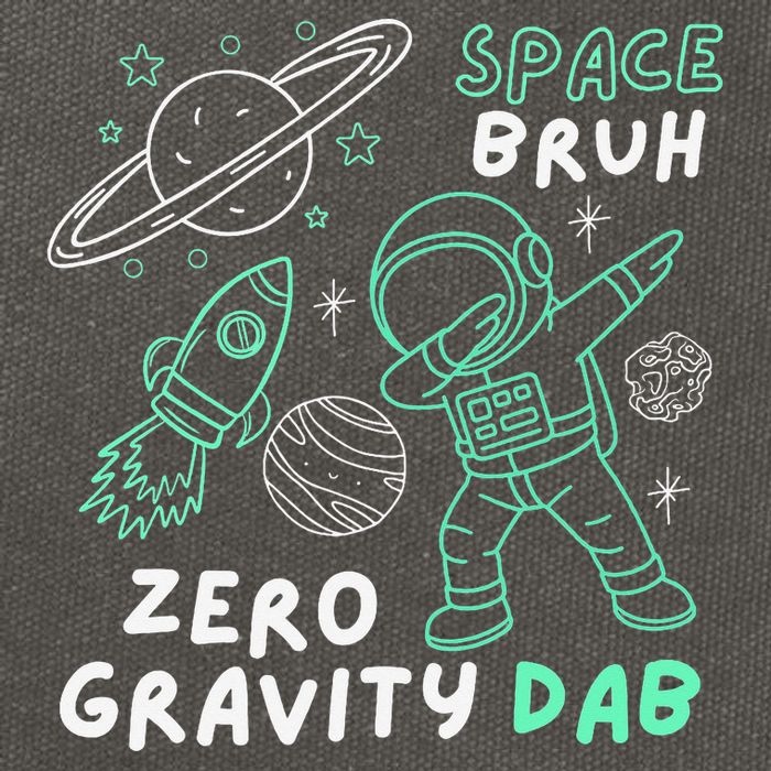 Space Bruh Zero Gravity Dab - Funny Astronaut Cotton Canvas Backpack