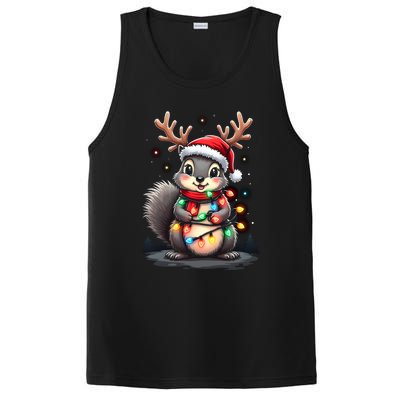 Squirrel Christmas 2024 With Lights And Holiday Xmas Funny Gift PosiCharge Competitor Tank