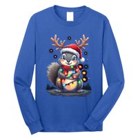 Squirrel Christmas 2024 With Lights And Holiday Xmas Funny Gift Long Sleeve Shirt