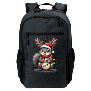 Squirrel Christmas 2024 With Lights And Holiday Xmas Funny Gift Daily Commute Backpack