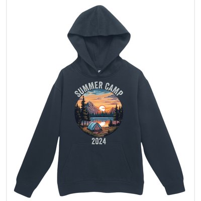 Summer Camp 2024 Fun Outdoors Camper Life Bonfire Camp Fire Funny Camping Urban Pullover Hoodie