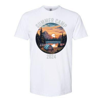 Summer Camp 2024 Fun Outdoors Camper Life Bonfire Camp Fire Funny Camping Softstyle® CVC T-Shirt