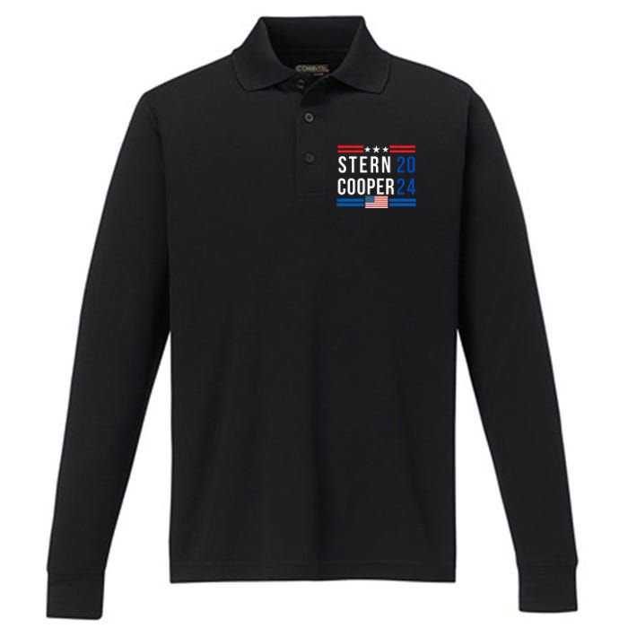 Stern Cooper 2024, Presidential Elect Campaign Men Women, Stern 2024 Performance Long Sleeve Polo