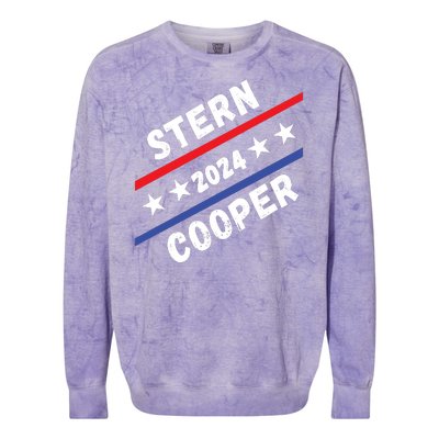 Stern Cooper 2024 Elect Sterncooper Funny Presidential 2024 Campaign Election Colorblast Crewneck Sweatshirt