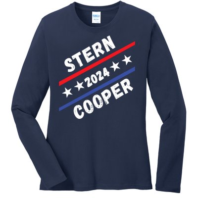 Stern Cooper 2024 Elect Sterncooper Funny Presidential 2024 Campaign Election Ladies Long Sleeve Shirt