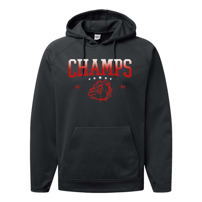 Sec Champ 2024 Bulldog Performance Fleece Hoodie