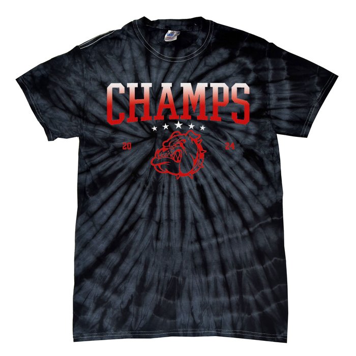 Sec Champ 2024 Bulldog Tie-Dye T-Shirt