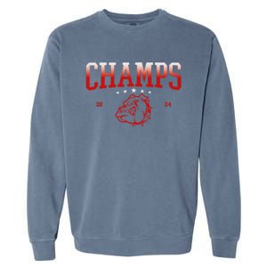 Sec Champ 2024 Bulldog Garment-Dyed Sweatshirt