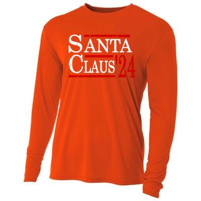 Santa Claus 2024 President Funny Christmas Xmas Holiday Meaningful Gift Cooling Performance Long Sleeve Crew