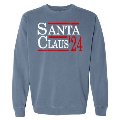 Santa Claus 2024 President Funny Christmas Xmas Holiday Meaningful Gift Garment-Dyed Sweatshirt