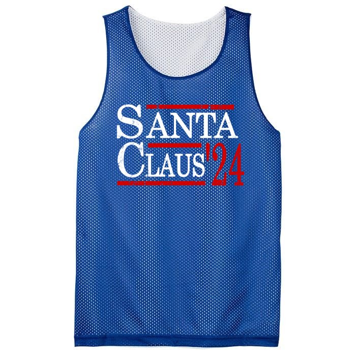 Santa Claus 2024 President Funny Christmas Xmas Holiday Meaningful Gift Mesh Reversible Basketball Jersey Tank