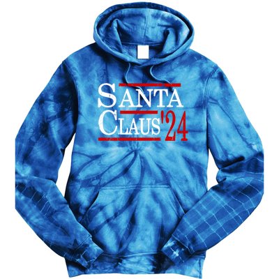 Santa Claus 2024 President Funny Christmas Xmas Holiday Meaningful Gift Tie Dye Hoodie