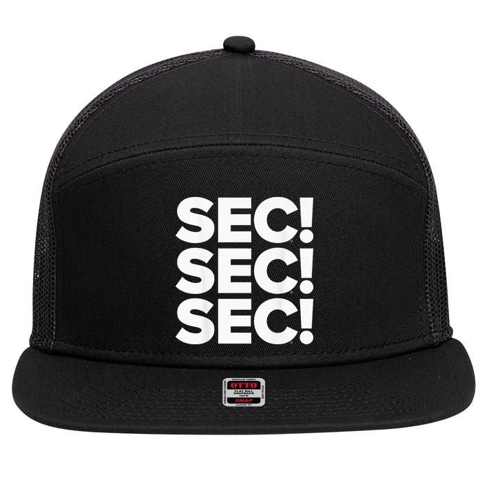 Sec Champs 2024 Baseball 7 Panel Mesh Trucker Snapback Hat