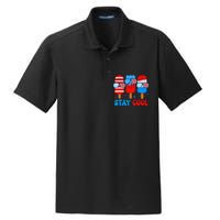 Stay Cool 4th Of July Popsicle American Flag Dry Zone Grid Polo