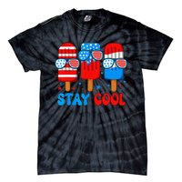 Stay Cool 4th Of July Popsicle American Flag Tie-Dye T-Shirt